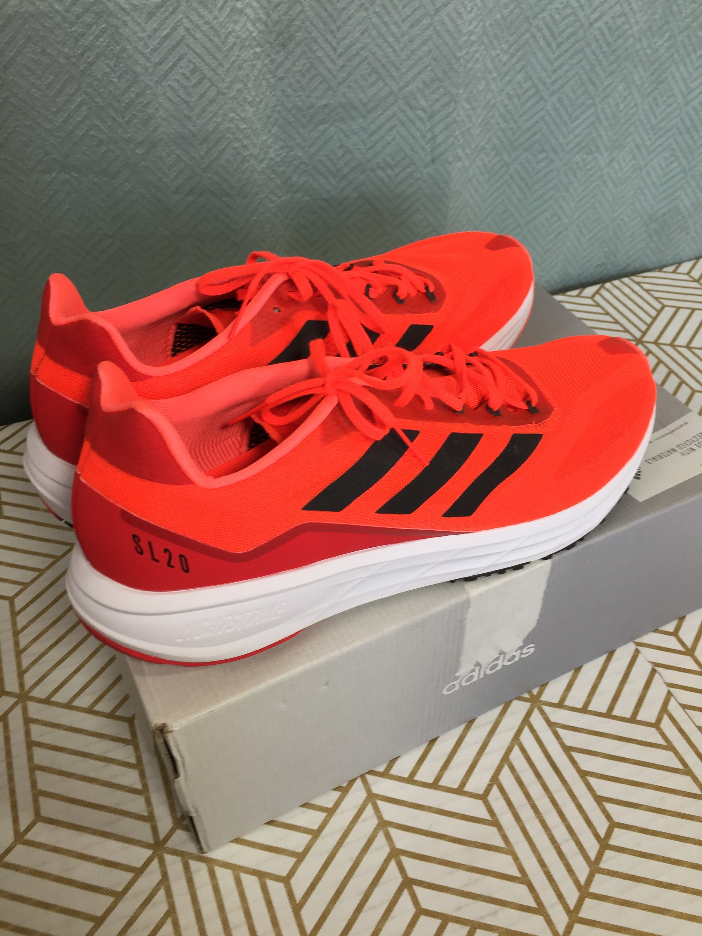 adidas Men's Sl20.2 Trail Running Shoes US Size 13 Solar Red/Black/Carbon (7881205973230)